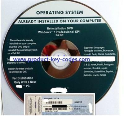 Cina Autoadesivo di chiave del prodotto di Windows per finestre cis di Windows 7 le pro e cis 7 in vendita