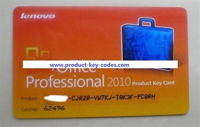 China Microsoft Office 2010 Key Code Card For MS 2010 Professional Plus 64 Bit for sale