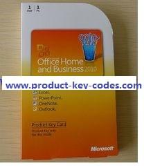 China Microsoft Office 2010 Product Key Card For Microsoft Office Home & Business 2010 for sale