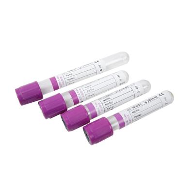 China Medical Disposable PET+GLASS 13x75 mm with EDTA x 4 ml k3 Blood Tube Vacuum Blood Collection Tube for sale