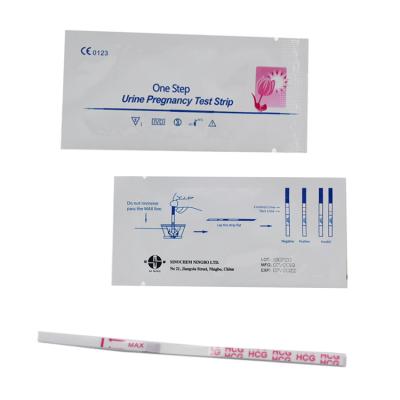 China Pregnancy Plastic High Accuracy Self Urine Testing Kit Use One Step Rapid Home Testing Test Strip for sale