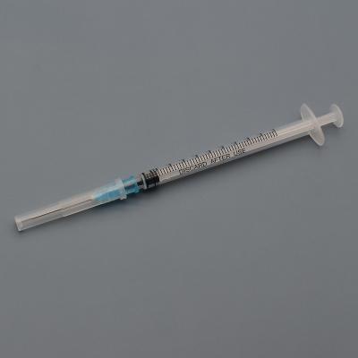 China Plastic medical syringes 1ml hypodermic injection for sale