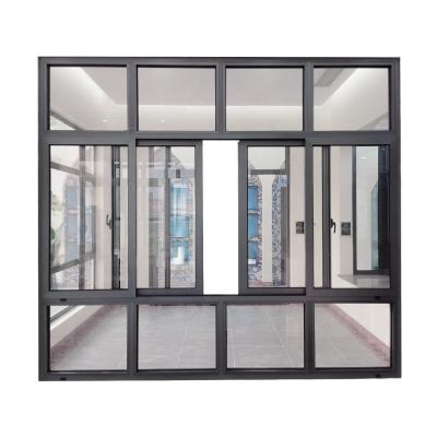 China Water Proof WANJIA Modern Home Window Aluminum Soundproof Sliding Window for sale