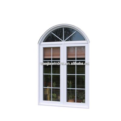 China Cheap Folding Screen Foshan Factory Price Grille Design PVC Sliding Arch Window for sale