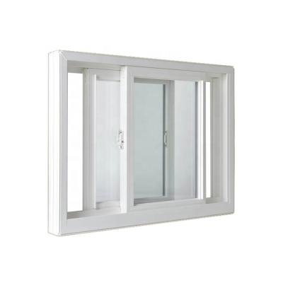 China Small Magnetic Screen PVC Sliding Basement Window for sale