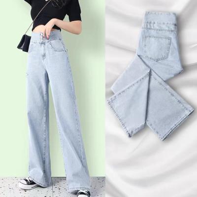 China Anti-wrinkle hot orders in Europe and America women's jeans in 2023 fashion casual washed jeans for sale