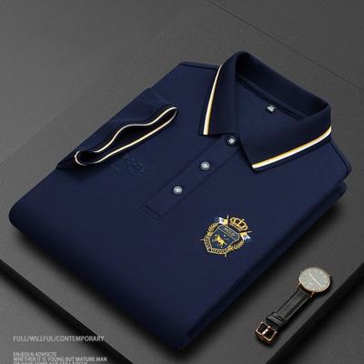 China 2023 Anti-wrinkle polo men's T-shirt lapel men's embroidery fashion golf polo solid color casual half-sleeve polo shirt for sale