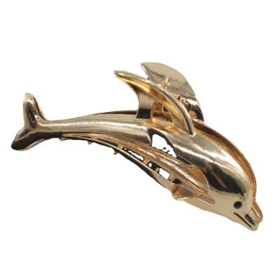 China ALLOY fashion hair accessories jewelry dolphin shaped hair clip gold hair hook hairpin jewelry girls ladies zinc alloy accessories for sale