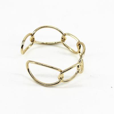 China Hot Selling Jewelry Geometric Zinc Alloy White Gold Casual/Sporty Fashion And Gold Personality Cool Bracelet Girls Ladies Party Accessories for sale