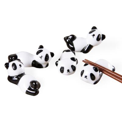 China Ceramic Promotional Panda Chopstick Rest Holder Set Cute Japanese Miscellaneous Merchandise Best Quality for sale