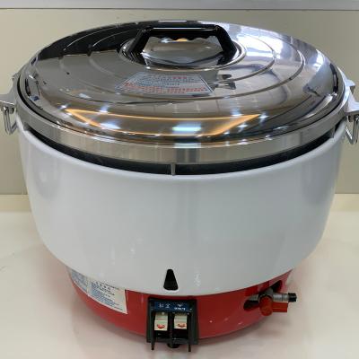 China Large hotel gas rice cooker 10 liters for 50 people 50 cups with inner cast aluminum pot hotel restaurant gas rice cooker for sale