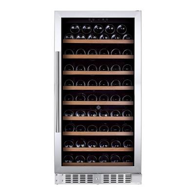 China Hotel Vinopro Stainless Steel 96 Bottle Fridges Built In 270L Electronic And Commercial Wine Display Wine Fridge For Beverage for sale