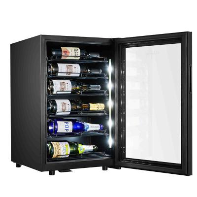 China Mini Wine Chiller Cooler 72L Customization 22 Bottles Commercial Luxury Compressor Digital Display Electric Wine Fridge Refrigerator for sale