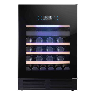 China Hotel Commercial Display Intelligent 46 Bottle Wine Cooler Refrigerator With Compressor 135L Cellar Commercial Refrigerators Freezers for sale