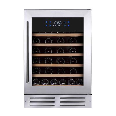 China Customized Design Commercial Factory 54 Bottles Wine Mini Smart Cooler Refrigerator For Hotel With LED Light for sale