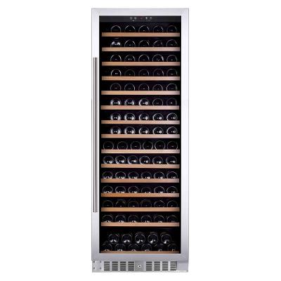 China Vinopro Commercial Custom 428L Stainless Steel Wine Cabinet 166 Bottles Compressor Cooler Wine Cellar With Fan Cooling System for sale