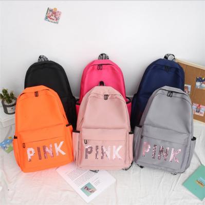 China 2020 New Waterproof Korean Fashion College Student Pink Bag Large School Satchel Backpack for sale