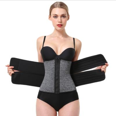 China Private Label Logo Waist Trainer Sweat Belt Waist Trainer Breathable Women Diet for sale