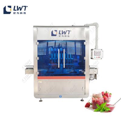 China Automatic Bottled Strawberry Jam Filling Machine Twelve Head 380V for sale