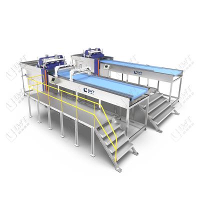 China Canned Meat Basket Loading And Unloading Machine Systems Basket Loader Unloader for sale