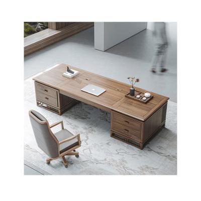 China Other Executive Office Furniture Desk With New Chinese Cabinet Boss Desk Modern Simple Wooden Desk Table for sale