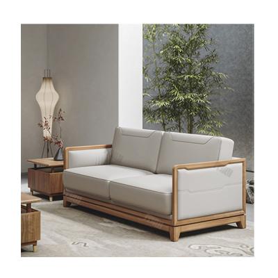 China Other New Chinese Style Simple Modern Solid Wood Sofa Office Business Meeting Reception Office Sofa and Tea Table for sale