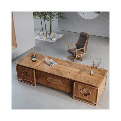 China Other High-end Solid Wood Simple Office Furniture President Desk Modern Executive Chinese Desk Boss Office Desk New for sale