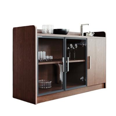 China Other Luomantike Simple Modern Pantry Cabinet Office Living Room Tea Cabinet Dining Side Storage Prep Tea Cabinet for sale