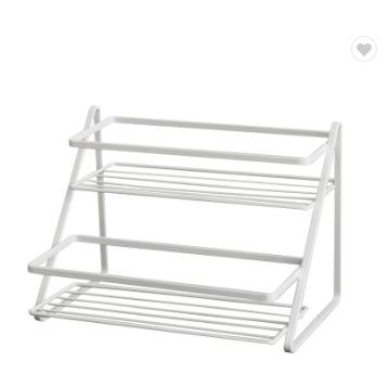 China Factory offer contemporary 2 layers metal kitchen storage rack condiment spice rack for sale