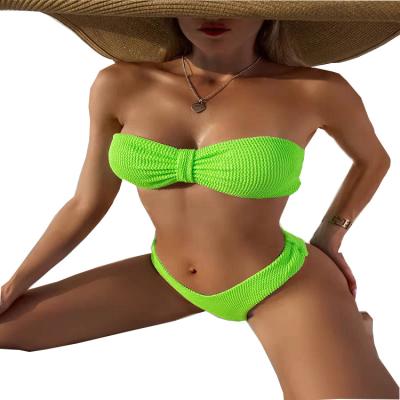 China Factory Wholesale OEM Two Piece Polyester Breathable Cut Sexy Women String Custom Modest Bikini for sale