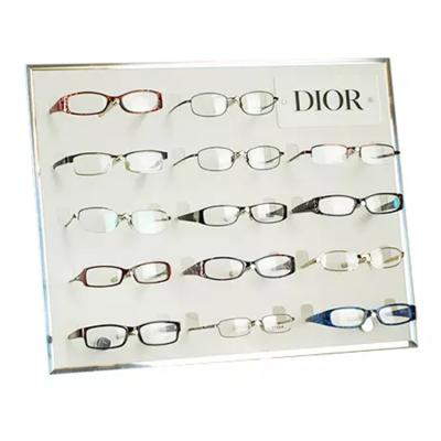 China Showing Merchandise Eye Glasses Pop Theodent Chrome Metal Wholesale White Acrylic Walk Around Mount Display Stand for sale