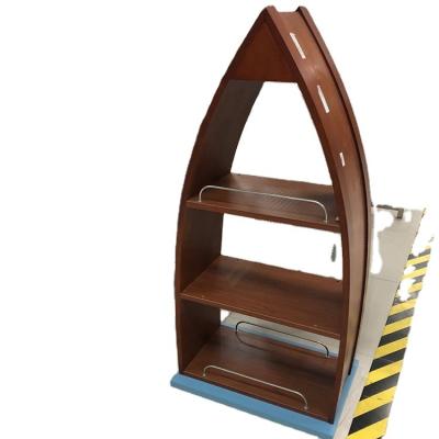 China Morden Fashion Style Retail Store Shelves 3 Tier Wooden Display Stand Rack Racks for sale