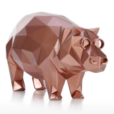 China Europe Hippopotamus Abstract Ornament Statue Geometric Animal Decor for sale