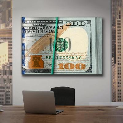 China Inspirational Pictures Art Canvas Paintings Wall Art Abstract Money Dollar Poster Canvas For Living Room Home Decor (No Frame) for sale