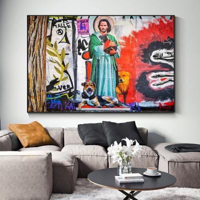 China Abstract Graffiti Art Street Art Canvas Painting Cuadros Posters Wall Art For Living Room Home Decor (No Frame) for sale