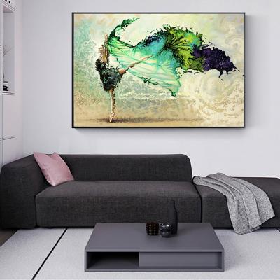 China Abstract Dancer Abstract Girl Wall Art Pictures Painting Wall Art for Living Room Home Decor (No Frame) for sale