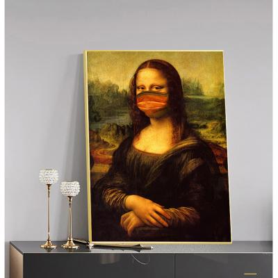 China Funny Abstract Mona Lisa Oil Painting Canvas Posters And Print Wall Art For Living Room Home Decor (No Frame) for sale