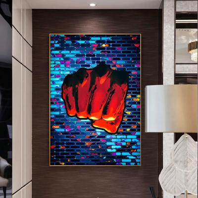 China An Abstract Strike Man Punch Anime Art Canvas Painting Wall Art Picture For Living Room Home Decor (No Frame) for sale