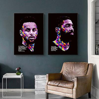 China New Graffiti Abstract Black Basketball Star Superstar Fans Canvas Painting Poster And Print Wall Art Pictures For Home Decor (No View) for sale