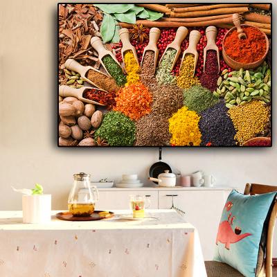 China Abstract Grain Spices Spoon Wall Art Pictures Painting Kitchen Food Canvas Painting Wall Art For Living Room Home Decor (No Frame) for sale