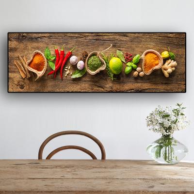 China Abstract Grains Spices Spoon Wall Art Pictures Painting Peppers Kitchen Canvas Painting Wall Art For Living Room Home Decor (No Frame) for sale