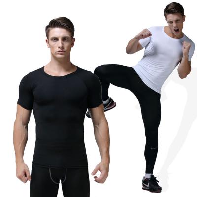 China Custom Men's Breathable Basketball Running Compression Sports Bodybuilding Gym Quick Dry T-Shirt for sale