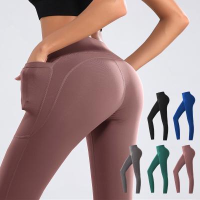 China Stockings Leggings Womens Stockings Lean Gym Breathable Sports Seamless Yoga Pants With Pockets for sale