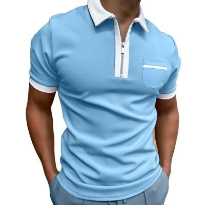 China Wholesale Custom Anti-wrinkle Mens Lapel Fashion Pocket Slim Mens T-shirts Polo Shirts for sale