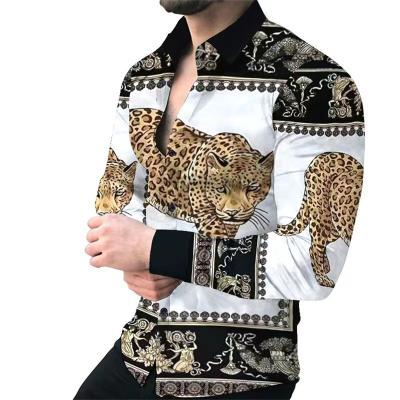 China 2023 Slim Men's Anti-pilling T-shirt Casual Wear Long Sleeve Men's Shirt Printed Men's Shirt Custom Wholesale for sale