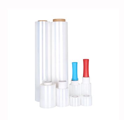 China Lldpe Shrink Pallet Pre-Stretch Film 200% Power Stretch Film Moisture Proof White Color Wrap Plastic Stretch Film for sale