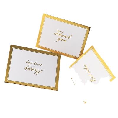 China paper & Wholesale High Quality Cardboard Rose Gold Foil Greeting / Thank You / Postcard / Paper Cards for sale