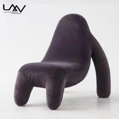 China Fashion Comfortable Nordic Modern Creative Velvet Leisure Chair Accent Sofa Chair Living Room Villa Special Shaped for sale