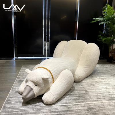 China Modern Creative Living Room Comfortable Sofa Chair Furniture Leisure Velvet Teddy Bear Lounge Accent Chair for sale