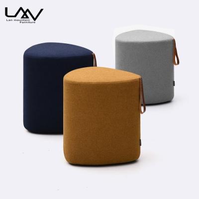 China Comfortable Modern Living Room Furniture Fabric Ottoman Stool Chair High Quality Multiple Colors Available for sale